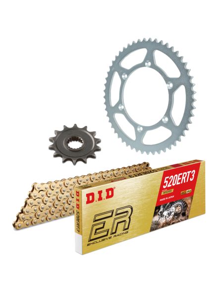 Kit chaine 520 alu DID - SUZUKI 250 RM 1994-96 - 520ERT3