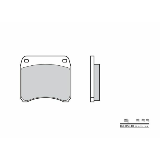 Plaquette de frein BREMBO 07GR6610 organique Route