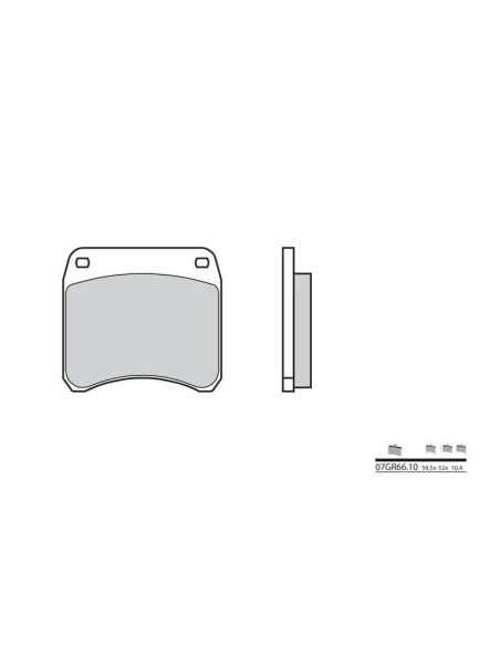 Plaquette de frein BREMBO 07GR6610 organique Route