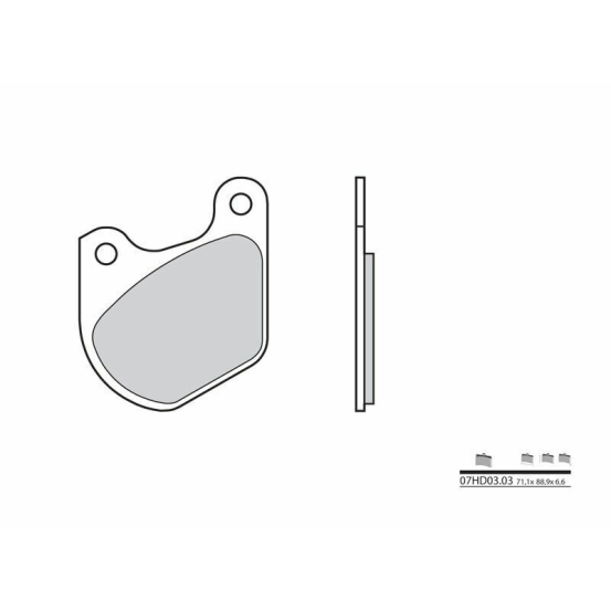 Plaquette de frein BREMBO 07HD0303 organique Route