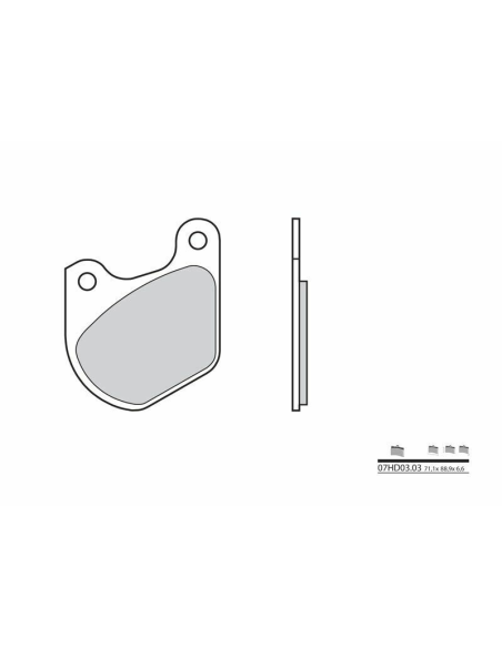 Plaquette de frein BREMBO 07HD0303 organique Route