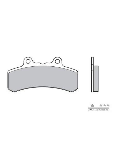 Plaquette de frein avant BREMBO 07HD1109 organique Route