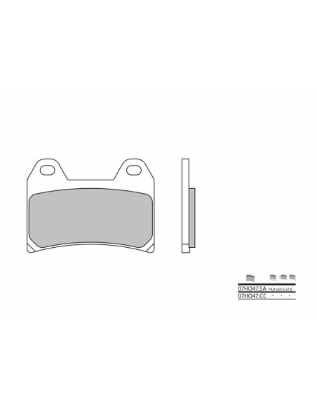 Plaquette de frein avant BREMBO 07HO47CC organique Route