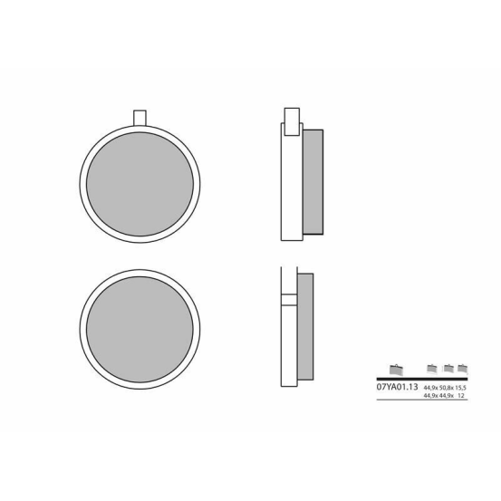 Plaquette de frein avant BREMBO 07YA0113 organique Route