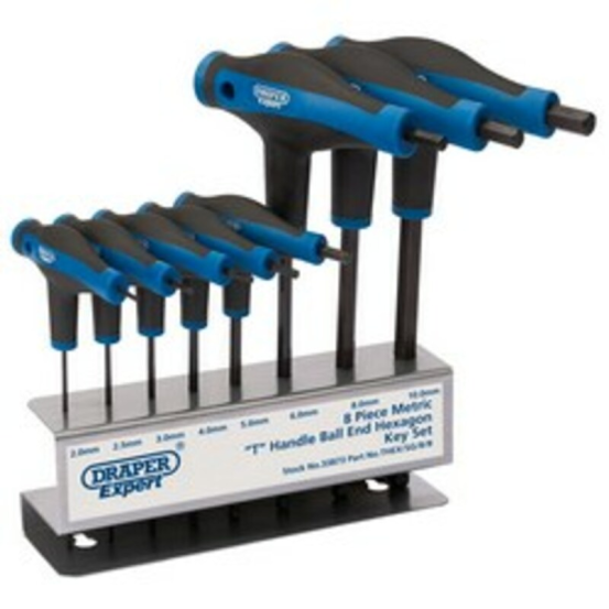 Jeu de 8 clés 6 pans mâles DRAPER