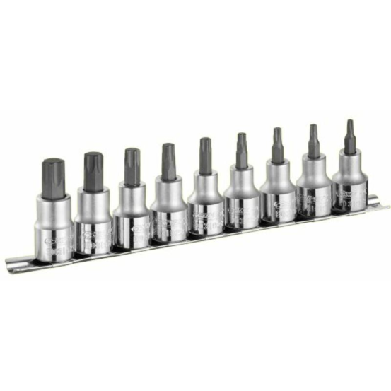 Jeu de 9 Douilles EXPERT 1/2 pour vis Torx