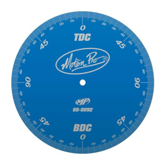 Disque gradué MOTION PRO 172 mm