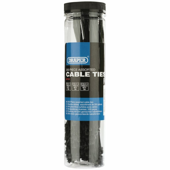 Colliers nylon DRAPER boite de 200 colliers