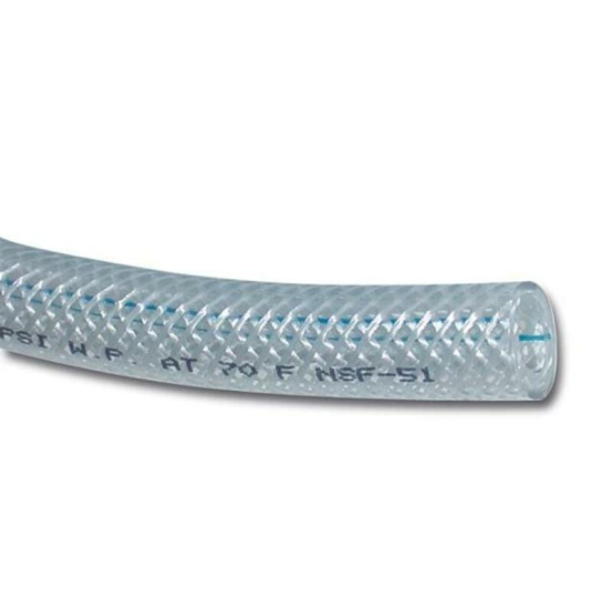 Durite renforcée tressée essence en tygon Øint. 10mm Øext. 16mm longueur 1 mètre transparente