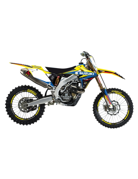 Kit déco + housse de selle BLACKBIRD Dream Graphic 4 Suzuki 250 RMZ 2019 450 RMZ 2018-2019