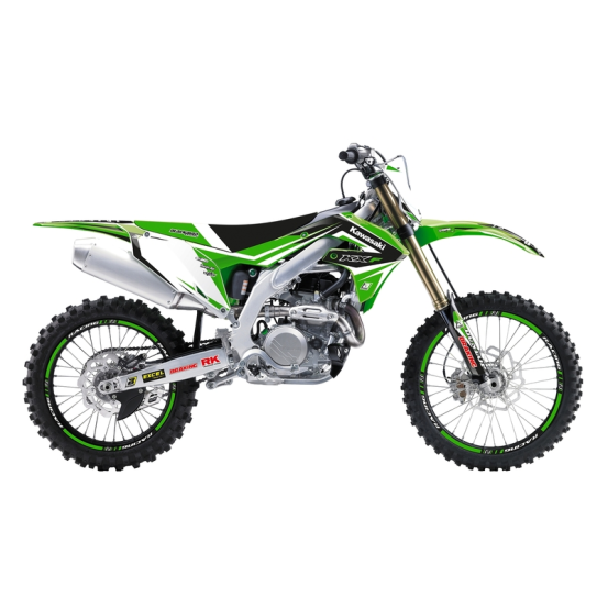 Kit déco + housse de selle BLACKBIRD Dream Graphic 4 Kawasaki 450 KXF 2019