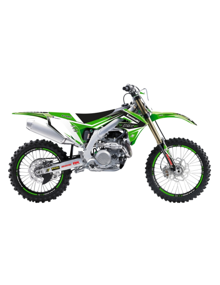 Kit déco + housse de selle BLACKBIRD Dream Graphic 4 Kawasaki 450 KXF 2019