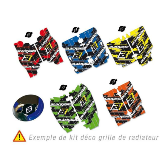 Kit déco BLACKBIRD pour grille de radiateur 250 CRF 2014 rouge