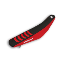 Housse de selle Blackbird Double grip 3 HONDA CRF250R 10-13/450R 09-12 NOIR/ROUGE
