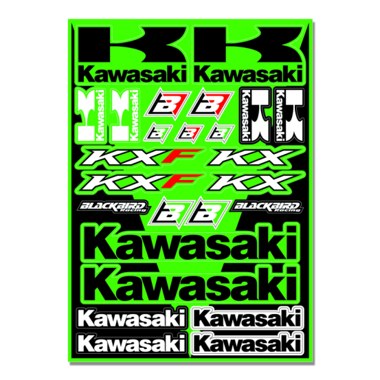 Kit stickers BLACKBIRD vert universel KX / KXF