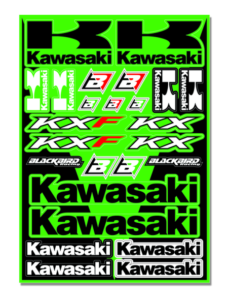 Kit stickers BLACKBIRD vert universel KX / KXF