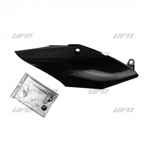 Plaque latérale simple silencieux - Noir - UFO Honda 250 CRF-R 2018 / 450 CRF-R/X 2017-2018