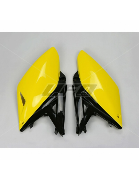 Plaques latérales - Noir Jaune - UFO Suzuki 250 RMZ 2010-2016