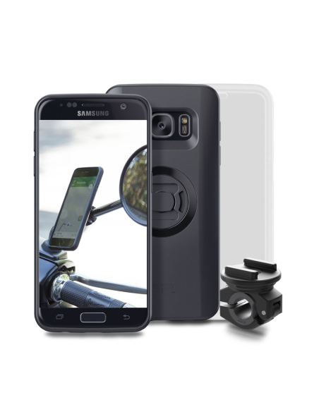 Pack complet support de téléphone SP-CONNECT moto-scooter - fixation sur rétroviseur Samsung S7