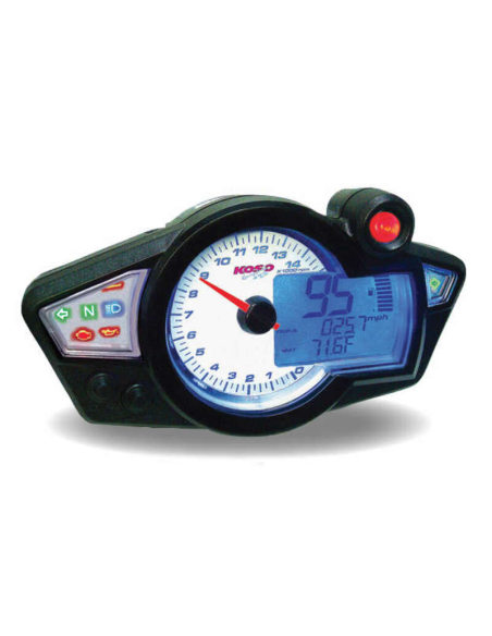 Compteur Digital Mutlifonctions KOSO RX1N GP Style Fond Blanc Universel