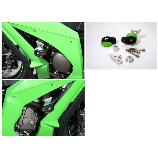 Kit de fixation Crash Pads LSL 1000 ZX10R 2011-2013 (platine de fixation)