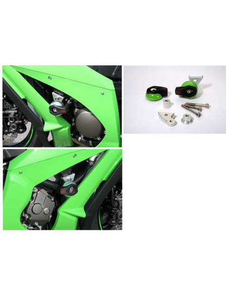 Kit de fixation Crash Pads LSL 1000 ZX10R 2011-2013 (platine de fixation)