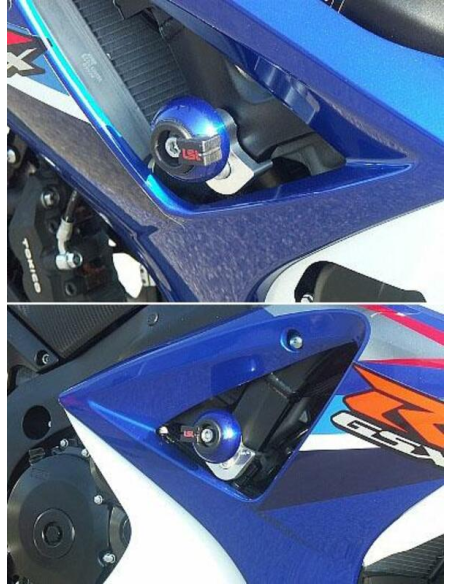 Kit de fixation Crash Pads LSL 1000 GSX-R 2007-2008 (avec platine de fixation)