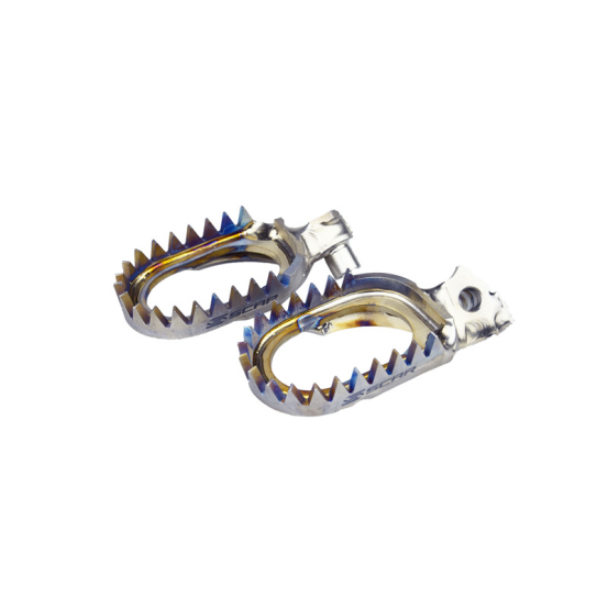 Repose pieds titane anti-boue SCAR Yamaha 65/85/125/250 YZ 250/450 YZF Gas Gas 250/300 EC