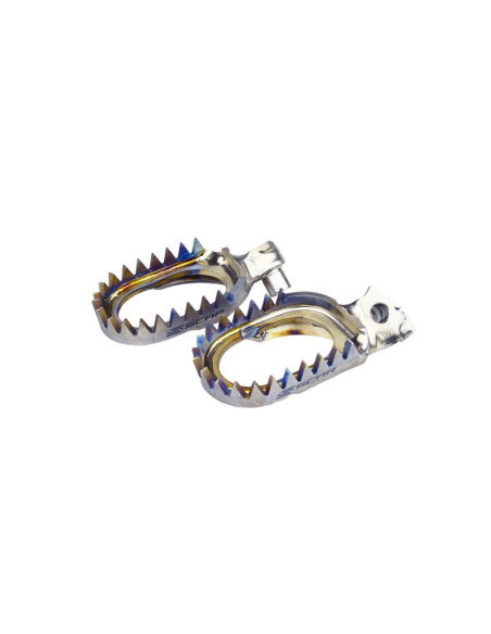 Repose pieds titane anti-boue SCAR Yamaha 65/85/125/250 YZ 250/450 YZF Gas Gas 250/300 EC