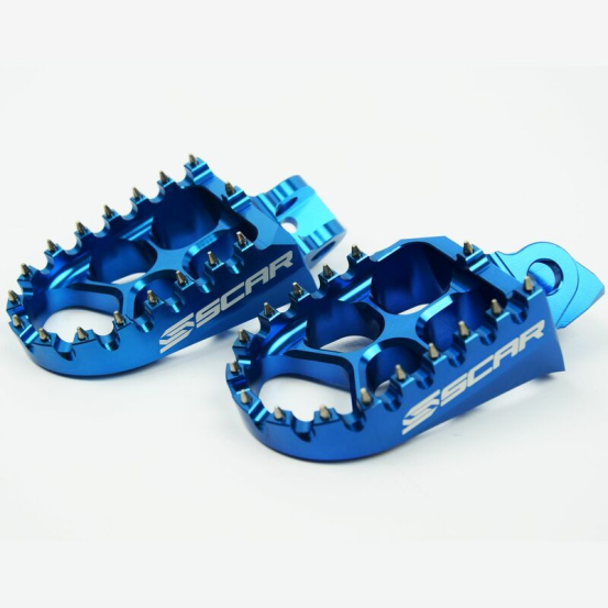 Repose pieds SCAR Evolution Kawasaki 65 / 85 KX 1998-2025 Bleu
