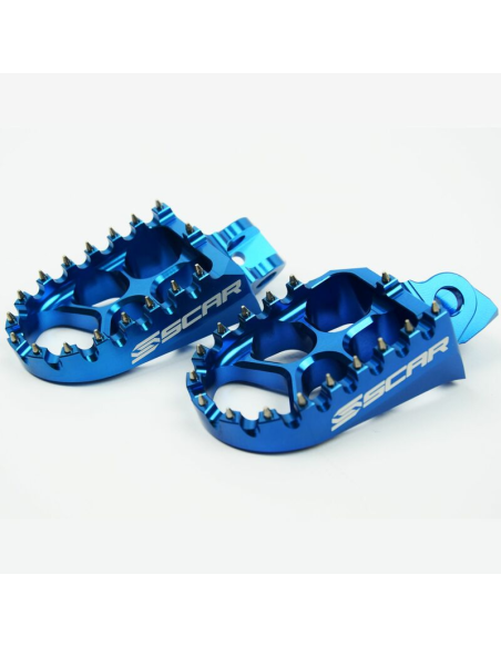 Repose pieds SCAR Evolution Kawasaki 65 / 85 KX 1998-2025 Bleu