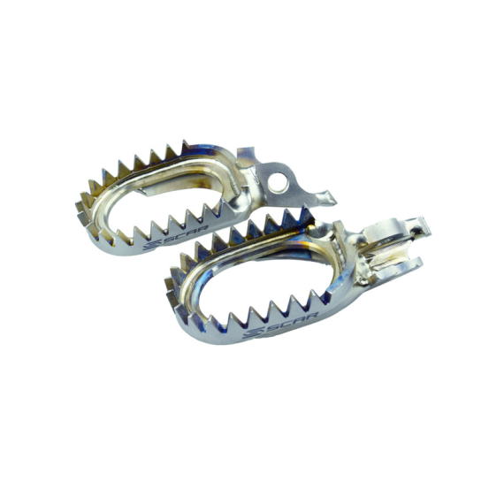 Repose pieds titane anti-boue SCAR Kawasaki 250 KXF 2006-2026 / 450 KXF 2007-2026