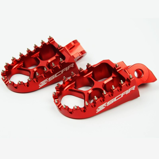 Repose pieds SCAR Evolution Suzuki 85 RM Rouge