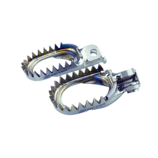 Repose pieds titane anti-boue SCAR Husqvarna TC/FC/TE/FE KTM SX/SXF/EXC/EXCF Sherco SER/SEFR Beta RR
