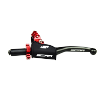 Ensemble levier d'embrayage retournable Flex avec cocotte SCAR universelle rouge