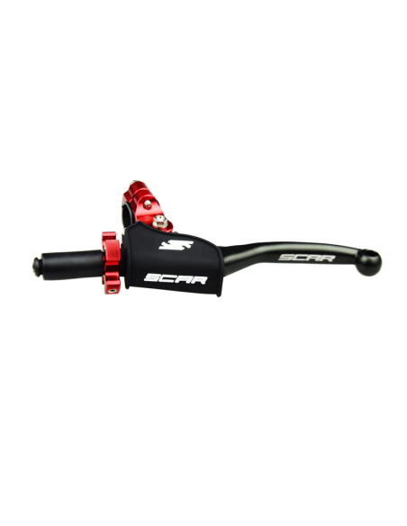 Ensemble levier d'embrayage retournable Flex avec cocotte SCAR universelle rouge