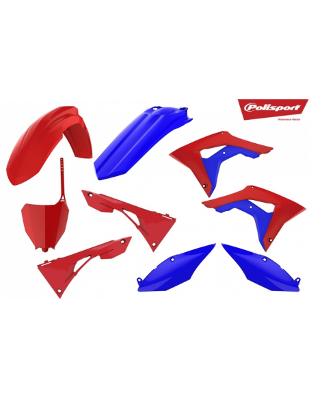 Kit plastiques - Bleu Rouge - POLISPORT Honda 250 450 CRF-R 2017-2021