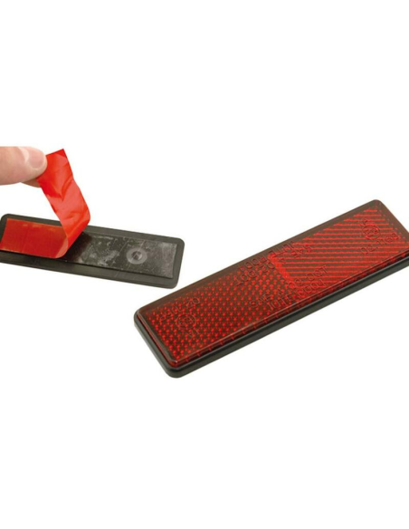 Catadioptres rectangulaire rouge 91 x 25 mm