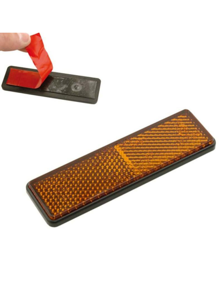 Catadioptres rectangulaire orange 91 x 25 mm