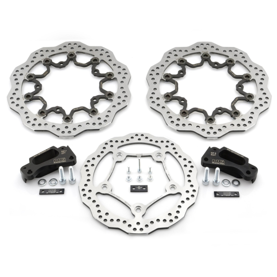 Kit Oversize 3 Disques de frein + kit fixation étrier NG 530 T-Max 2012-2014