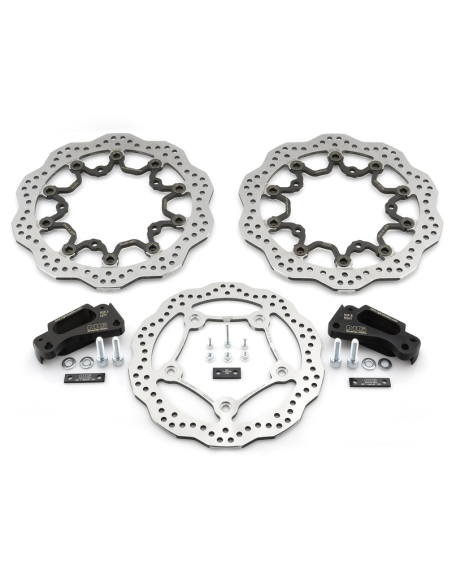 Kit Oversize 3 Disques de frein + kit fixation étrier NG 530 T-Max 2012-2014
