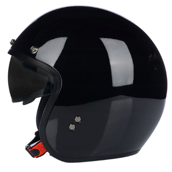 Casque Jet VITO Special Noir Brillant