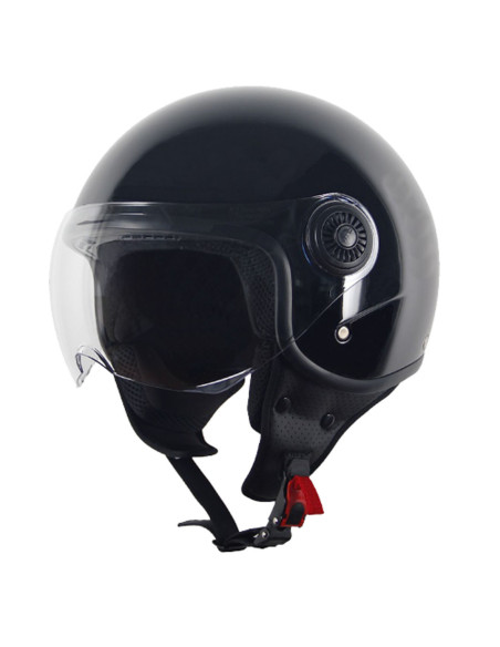 Casque Jet VITO Loreto Noir Brillant
