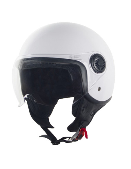 Casque Jet VITO Loreto Blanc Brillant