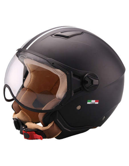 Casque Jet VITO Moda Noir Mat