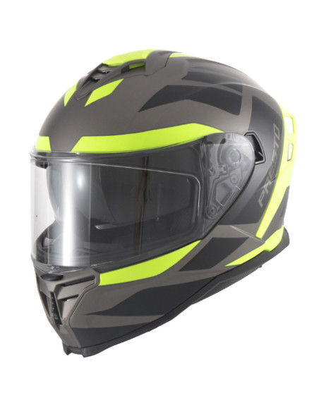 Casque intégral VITO Presto Noir / Titane / Fluo