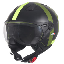 Casque Jet VITO Moda Vert / Noir Mat