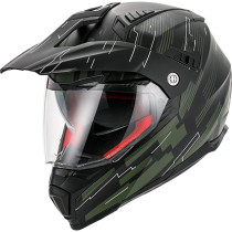 Casque Cross VITO Molino Noir Mat / Vert (double écran)