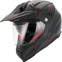 Casque Cross VITO Molino Noir Mat / Rouge (double écran)