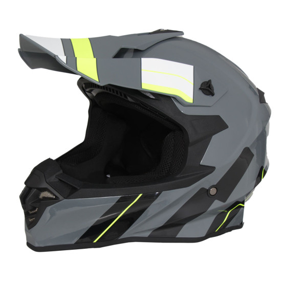 Casque Cross VITO Tivoli Gris Nardo et déco